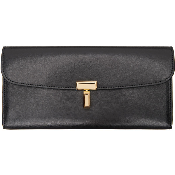  Toteme Black T-lock Leather Wallet 