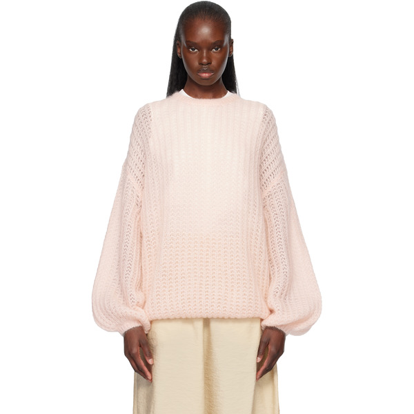  Toteme Pink Puffed Knit Sweater 