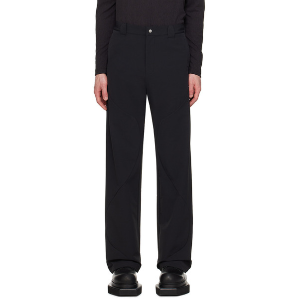  Uncertain Factor Black Roll Trousers 