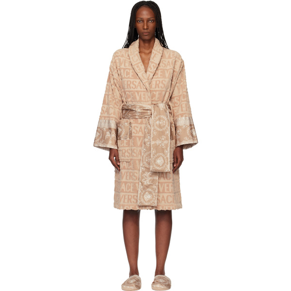  Versace Beige 'i Heart Baroque' Bathrobe 
