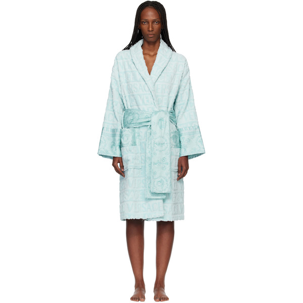  Versace Blue 'i Heart Baroque' Bathrobe 