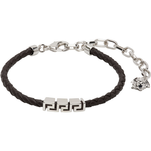  Versace Greca Leather Bracelet 