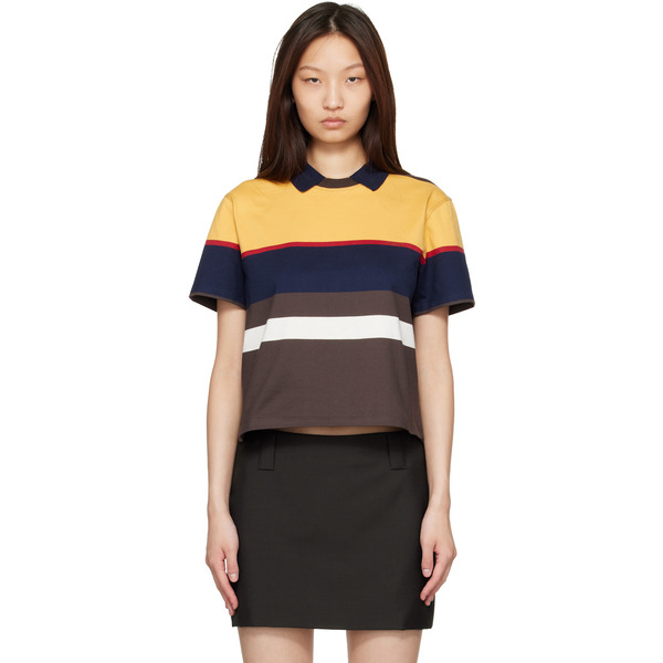  Versace Multicolor Striped Cotton-jersey Polo 