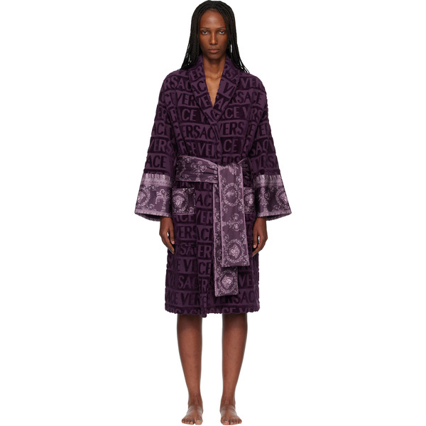  Versace Purple 'i Heart Baroque' Bathrobe 