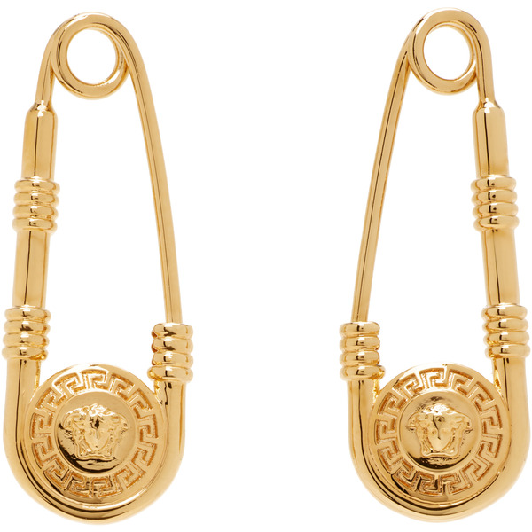  Versace Safety Pin Earrings 