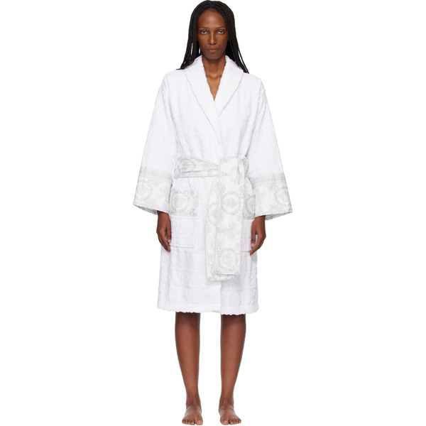  Versace White 'i Heart Baroque' Bathrobe 