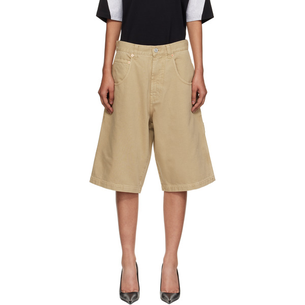  Vetements Beige Hip-hop Denim Shorts 