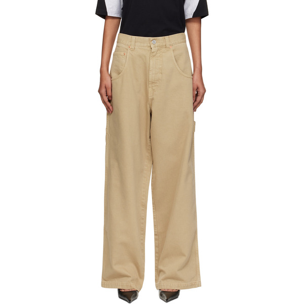  Vetements Beige Hip-hop Jeans 