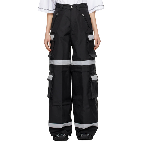  Vetements Black Reflective Cargo Pants 