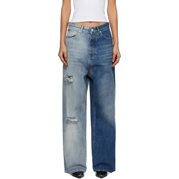  Vetements Blue Degrade Effect Jeans 