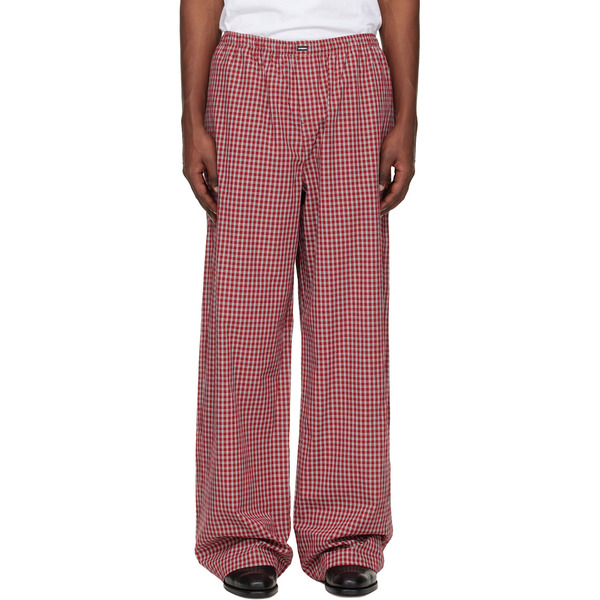  Vetements Red Check Pyjama Pants 
