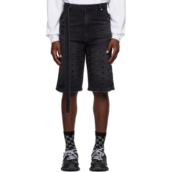  We11done Black Denim Shorts 