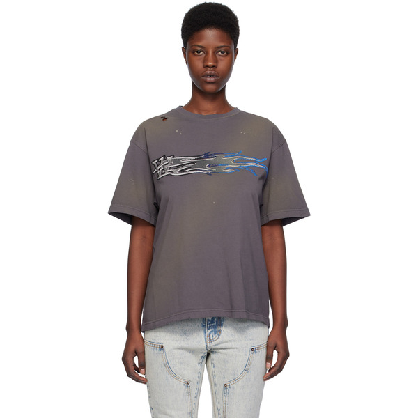  We11done Gray Printed T-shirt 