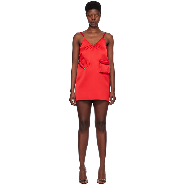  We11done Red Pocket Minidress 