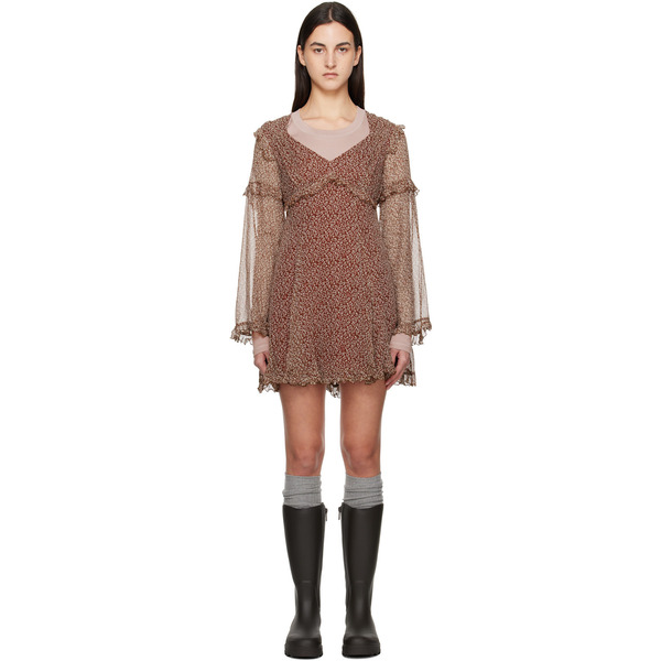  Weekend Max Mara Burgundy Cardato Minidress 