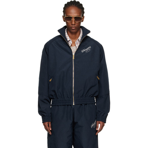 Willy Chavarria Navy Ruff Rider Track Jacket 