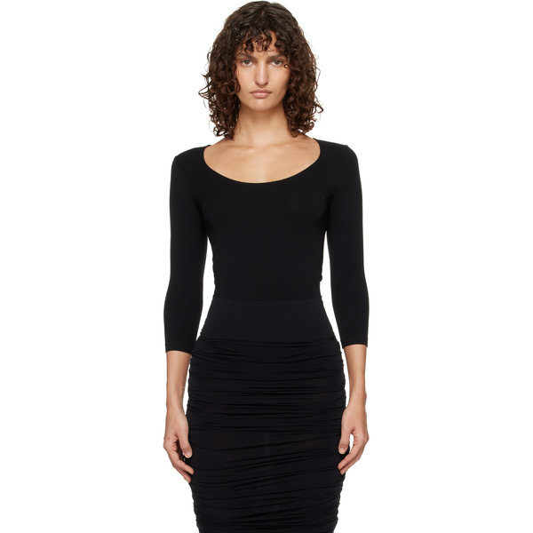  Wolford Black Tokio String Bodysuit 