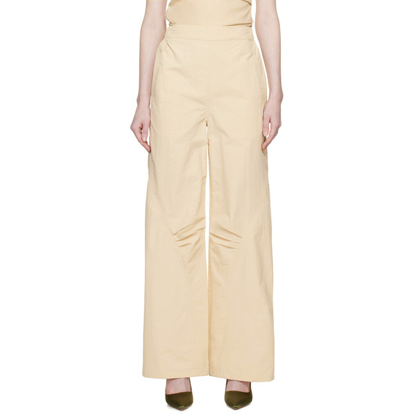  Wynn Hamlyn Beige Elasticized Trousers 