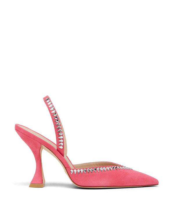  Stuart Weitzman Gemcut Xcurve 100 Slingback Pump - Mujer  Rosa Intenso 37 