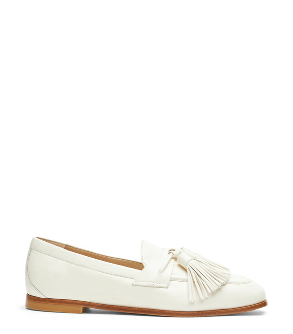  Stuart Weitzman Lindi Tassel Loafer - Mujer  Cream 36 