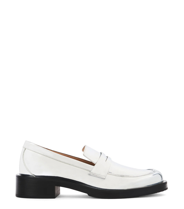  Stuart Weitzman Palmer Bold Loafer - Mujer  Plata 40 