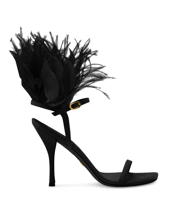  Stuart Weitzman Plume 100 Sandal - Mujer  Negro 35 