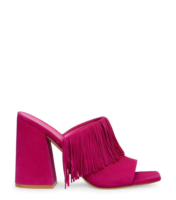  Stuart Weitzman Tia Fringe 100 Slide - Mujer  Begonia 39 