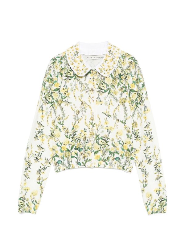  Alice+olivia Alice+olivia Carson Printed Cardigan 