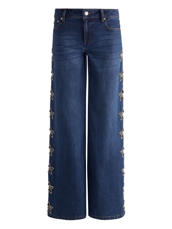  Alice+olivia Alice+olivia Embellished Baggy Jeans 