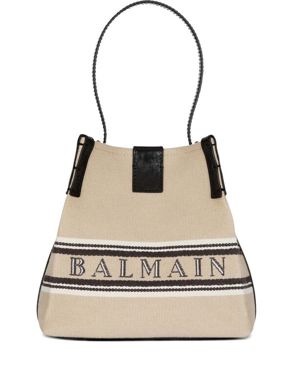  Balmain Balmain Release Canvas And Leather Bucket Bag 