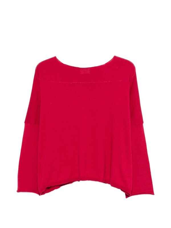  Beyou Beyou Cotton Boat-neck Sweater 