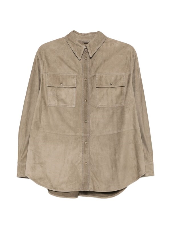  Brunello Cucinelli Brunello Cucinelli Leather Shirt 
