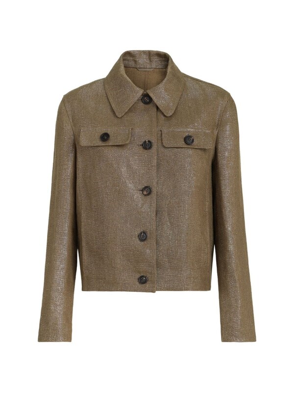 Brunello Cucinelli Brunello Cucinelli Linen Cropped Jacket 
