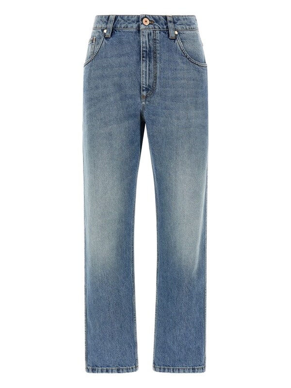  Brunello Cucinelli Brunello Cucinelli Straight Denim Cotton Jeans 