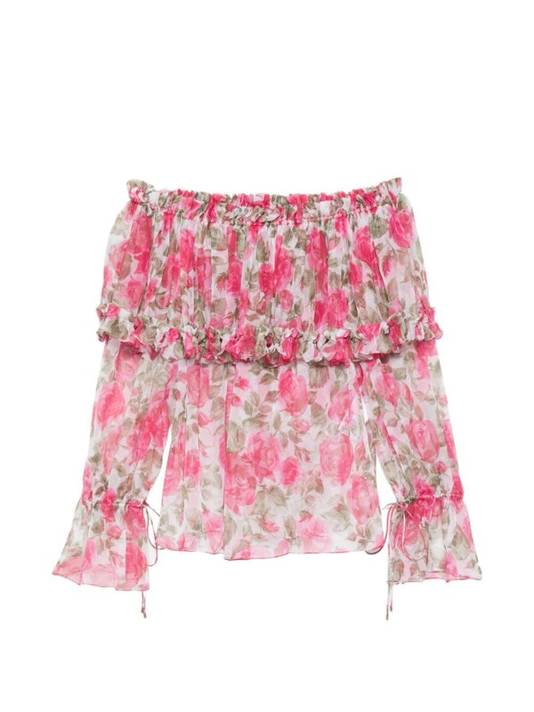  Chloé Chloé Printed Silk Top 