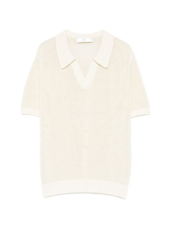  Dunst Dunst Cotton And Linen Polo Shirt 