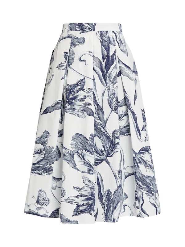  Erdem Erdem Floral Print Pleated Midi Skirt 