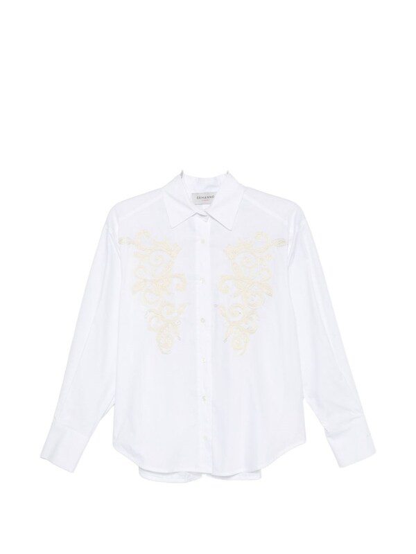  Ermanno Ermanno Embroidered Cotton Shirt 