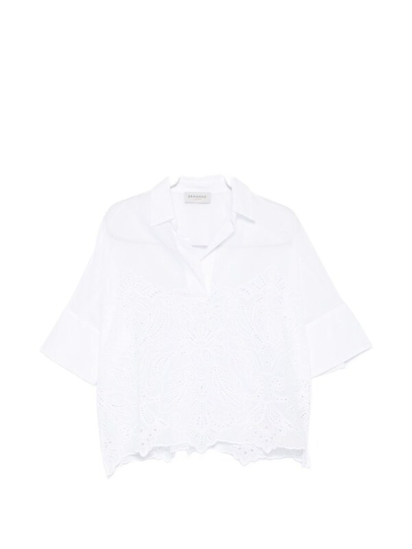  Ermanno Ermanno Embroidered Cotton Shirt 
