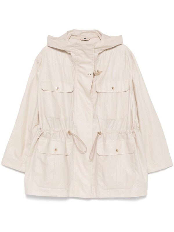  Fay Fay Linen And Cotton Blend Parka Coat 