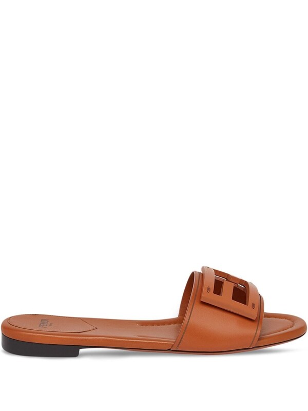  Fendi Fendi Baguette Leather Slides 