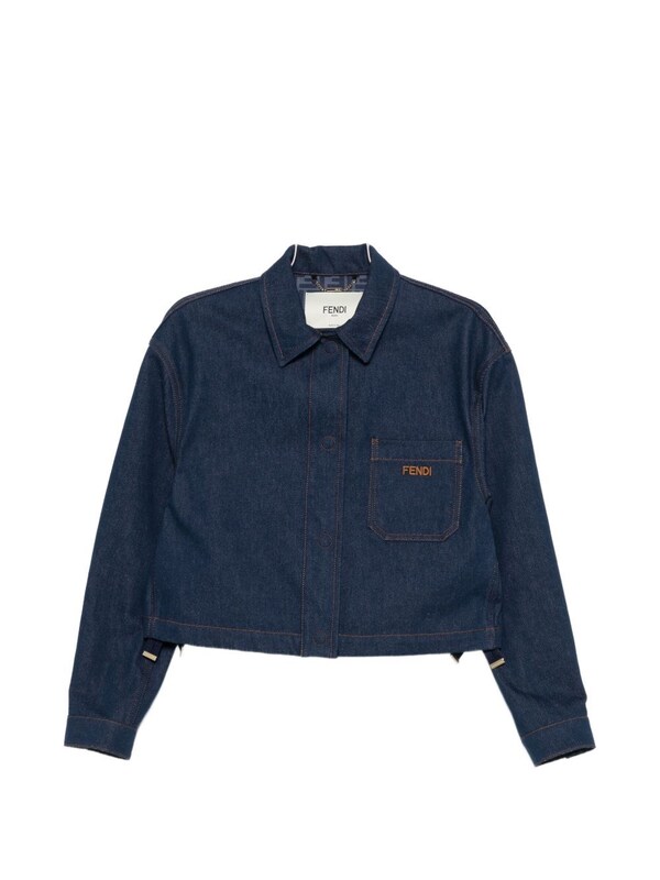  Fendi Fendi Ff Reverse Denim Jacket 