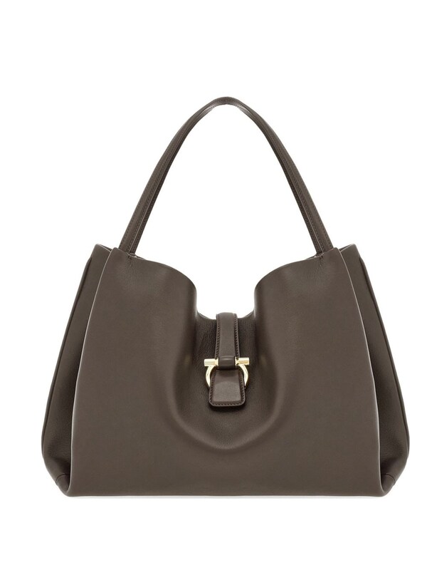  Ferragamo Ferragamo Large Leather Shoulder Bag 