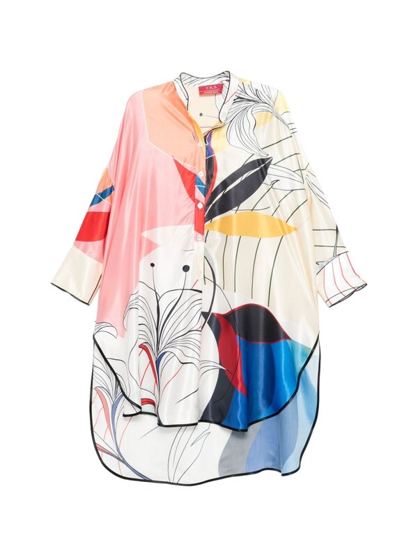  For Restless Sleepers For Restless Sleepers Printed Silk Dress 