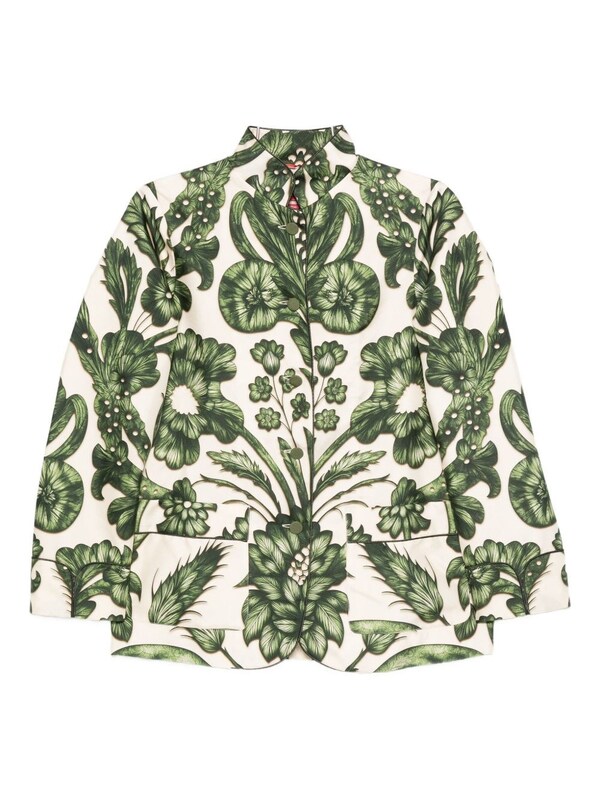  For Restless Sleepers For Restless Sleepers Printed Silk Shirt 