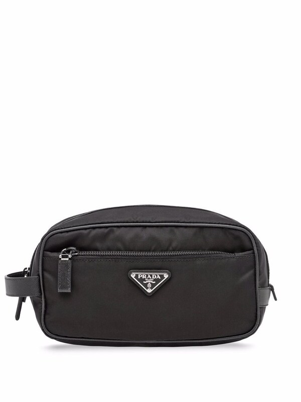  Prada Prada Re-nylon And Saffiano Travel Pouch 