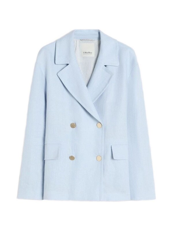  S Max Mara S Max Mara Linen Double-breasted Jacket 