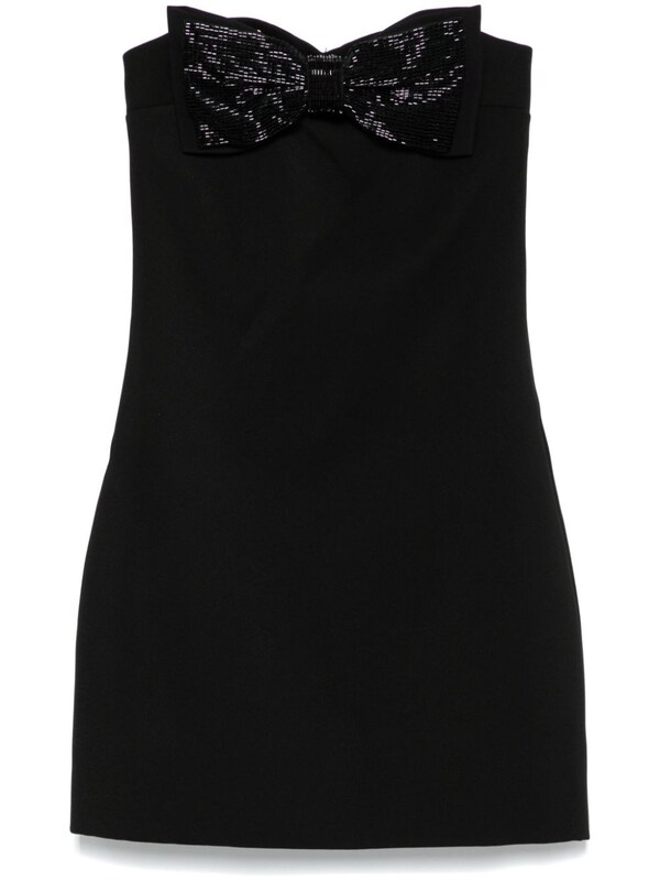  Self Portrait Self Portrait Bow Detail Mini Dress 