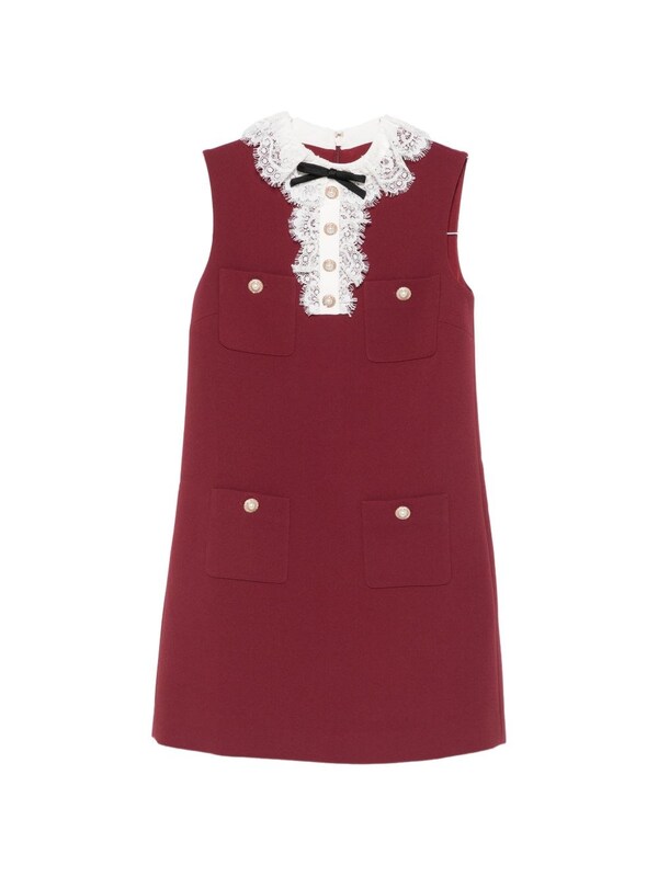  Self Portrait Self Portrait Lace Collar Mini Dress 