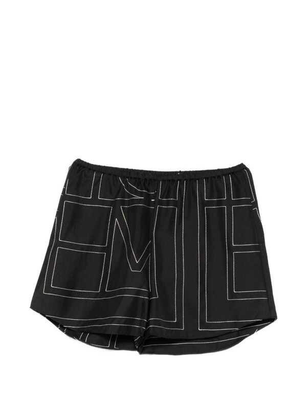  Toteme Toteme Monogram Silk Pajama Shorts 